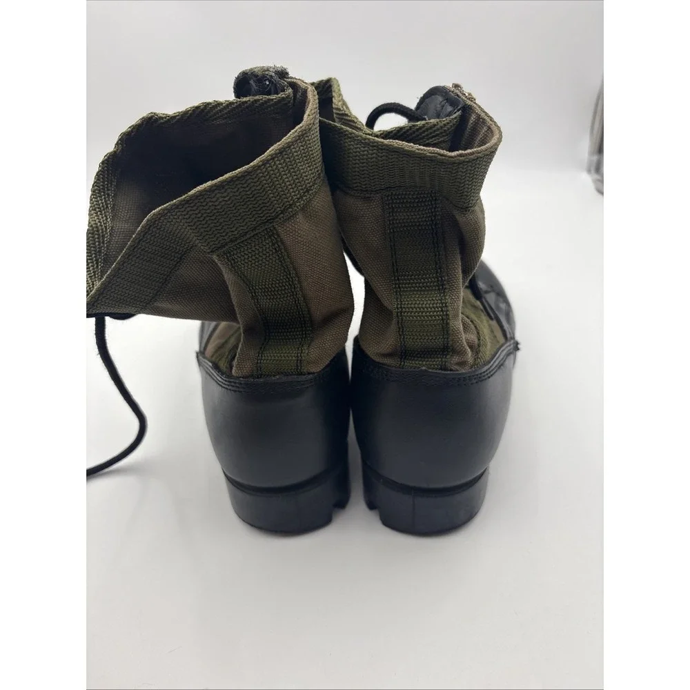 Rothco Military Jungle Boots Mens Combat Black Leather Olive Canvas 7R